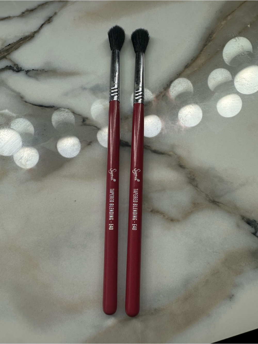 Sigma Tapered Blending Brush E40 - Pink/ Burgundy Duo